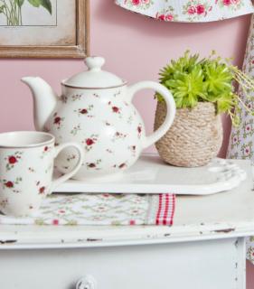 Keramická konvice na čaj LA PETITE ROSE - 	22*14*16 cm / 1200 ml