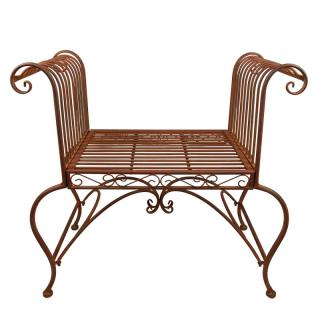 Kovová zahradní židle hnědá  - 76*41*71 cm