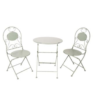 Kovový stolek a dvě židle -Ø 60*70 / 2x Ø 40*40*92 cm