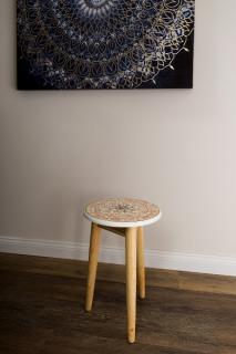 Kulatá stolička Paisley - 47*30 cm