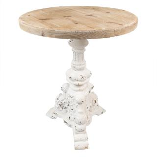 Kulatý dřevěný stůl BERNADETTE -Ø 60*76 cm