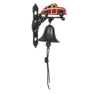 Litinový zvonek s autem - 19*11*21 cm