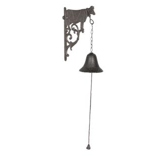 Litinový zvonek s kravičkou - 10*19*25 cm