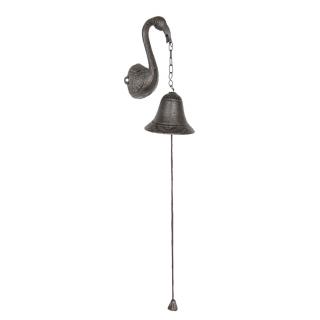 Litinový zvonek s plameňákem - 	9*9*17 cm