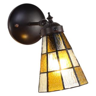 Nástěnná lampa Tiffany Dark Sunflower -  17*12*23 cm E14/max 1*40W