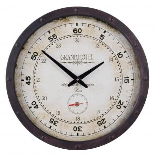 Nástěnné hodiny Grandhotel - Ø 40*8 cm / 2*AA