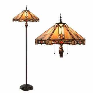 Stojací lampa Tiffany - Ø 40x161 cm E27/max 2*60W