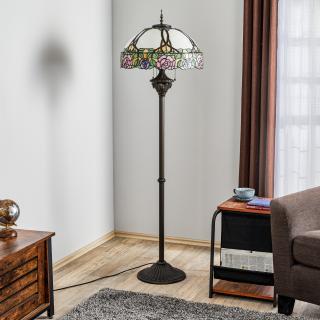 Stojací lampa Tiffany-	Ø 50*164 cm E27/max 3*60W