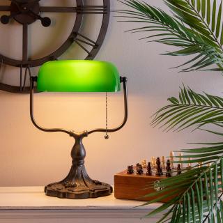 Stolní bankovní lampa Tiffany - 27*20*36 cm E27/max 1*60W