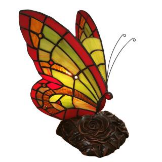 Stolní lampa Tiffany Butterfly - 15*15*27 cm E14/max 1*25W