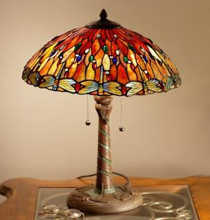 Stolní lampa Tiffany DRAGONFLY - Ø 45*56 cm 2x E27 / Max 60W