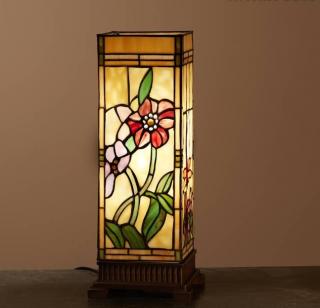 Stolní lampa Tiffany Flower Field - 18*45 cm 1x E27 / Max 60W