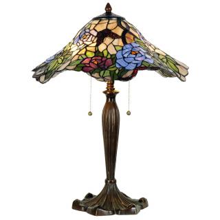 Stolní lampa Tiffany Flower - Ø 46*60 cm 2x E27 / max 60w