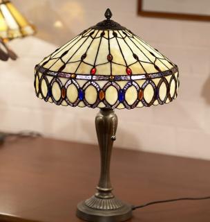 Stolní lampa Tiffany - 	Ø 40*58 cm E27/max 2*60W