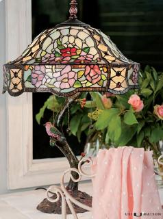 Stolní lampa Tiffany - 	Ø 45*62 cm E27/max 3*60W