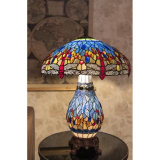 Stolní lampa Tiffany - Ø 46*63 cm E27/max 2*40W E14/max 1*7W