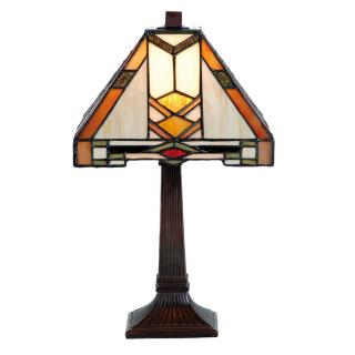 Stolní lampa Tiffany Old New York -  22*22*38 cm E14/max 1*40W