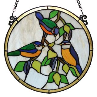 Vitrážový panel Tiffany - Ø 30 cm