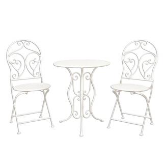 Zahradní stolek+ 2 židle - Ø 60*70 / 2x Ø 40*40*92 cm
