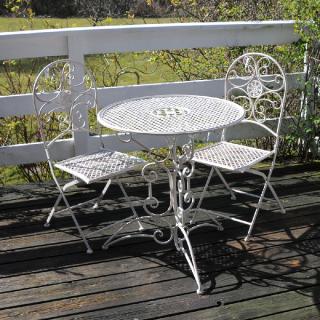 Zahradní stolek+ 2 židle - Ø 70*74 / 2x Ø 40*45*95 cm