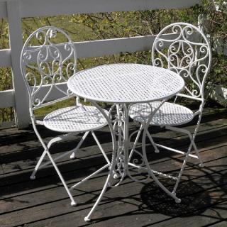 Zahradní stolek+ 2 židle - pr.60*70 / 2x pr.40*40*92 cm