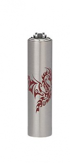 Zapalovač CLIPPER kovový - Silver Tattoo Motiv 5