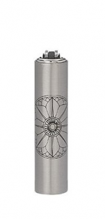 Zapalovač CLIPPER kovový - Silver Yoga Motiv 1