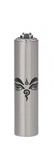 Zapalovač CLIPPER kovový - Silver Yoga Motiv 2