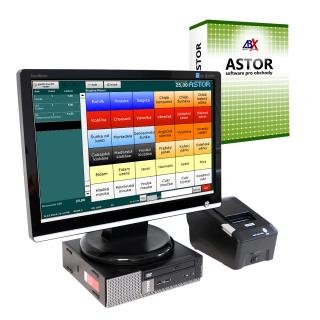 Pokladna (monitor + PC) pro obchody Astor Lite s tiskárnou  Bez měsíčních poplatků, doživotní licence.
