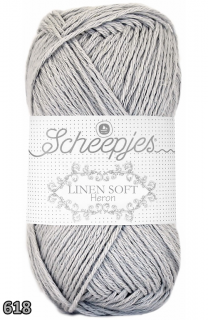 Příze Scheepjes Linen Soft  (len/bavlna/akryl, 50 g) číslo: 618
