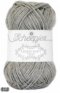 Příze Scheepjes Linen Soft  (len/bavlna/akryl, 50 g) číslo: 619