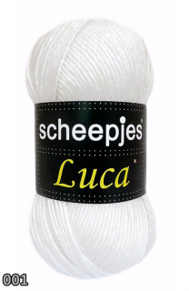 Příze Scheepjes Luca  (vlna/akryl, 100 g) číslo: 001
