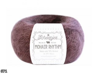 Příze Scheepjes Mohair Rhythm  (mohér/mikrovlákno, 25 g) číslo: 671