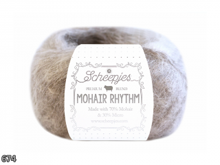 Příze Scheepjes Mohair Rhythm  (mohér/mikrovlákno, 25 g) číslo: 674