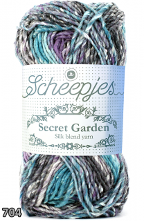 Příze Scheepjes Secret Garden  (hedvábí/bavlna/polyester, 50 g) číslo: 704