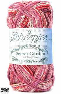 Příze Scheepjes Secret Garden  (hedvábí/bavlna/polyester, 50 g) číslo: 706