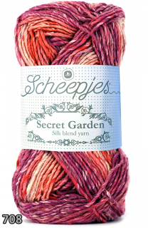 Příze Scheepjes Secret Garden  (hedvábí/bavlna/polyester, 50 g) číslo: 708