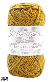 Příze Scheepjes Secret Garden  (hedvábí/bavlna/polyester, 50 g) číslo: 734