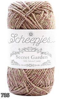 Příze Scheepjes Secret Garden  (hedvábí/bavlna/polyester, 50 g) číslo: 735
