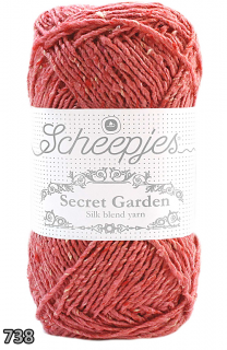 Příze Scheepjes Secret Garden  (hedvábí/bavlna/polyester, 50 g) číslo: 738