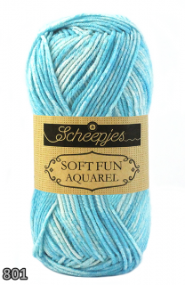 Příze Scheepjes Softfun Aquarel  (bavlna/akryl, 50 g) číslo: 801