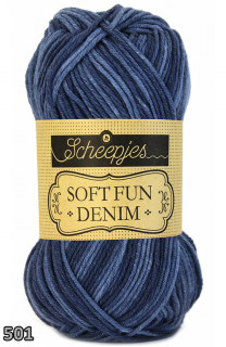 Příze Scheepjes Softfun Denim  (bavlna/akryl, 50 g) číslo: 501