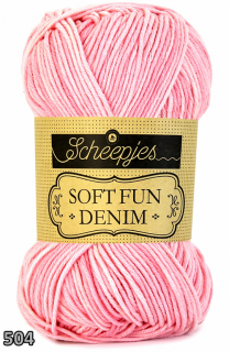 Příze Scheepjes Softfun Denim  (bavlna/akryl, 50 g) číslo: 504
