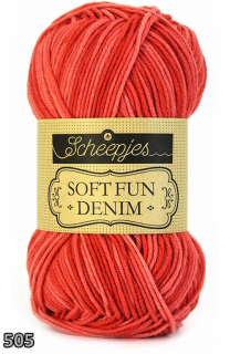 Příze Scheepjes Softfun Denim  (bavlna/akryl, 50 g) číslo: 505