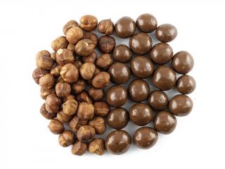 Lískové ořechy v 32% mléčné čokoládě
