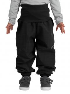 Unuo, Batolecí softshellové kalhoty s beránkem Light, Černá Žíhaná Velikost: 98/104