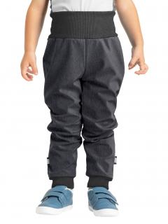 Unuo, Batolecí softshellové kalhoty s fleecem Street, Žíhaná Antracitová Velikost: 98/104