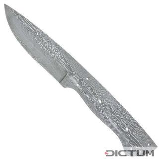 Čepel na výrobu nože 719415 - Full Tang Blade Blank, Random Damascus, 90 mm