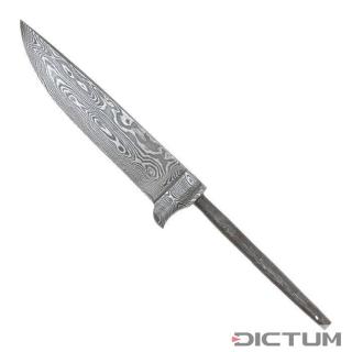 Čepel na výrobu nože 719425 - Round Stick Tang Blade Blank, Random Damascus, Blade Length 100