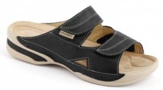 Zdravotní pantofle se strečem Medistyle Lucy Barva: černá 5L-E16/H, Velikost: 36